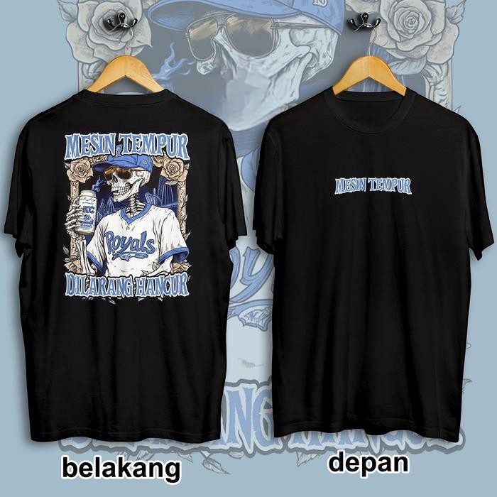 MESIN TEMPUR DILARANG HANCUR Kaos Pria Wanita Dewasa Kaos Print Dtf Digital Bahan Polyester Premium