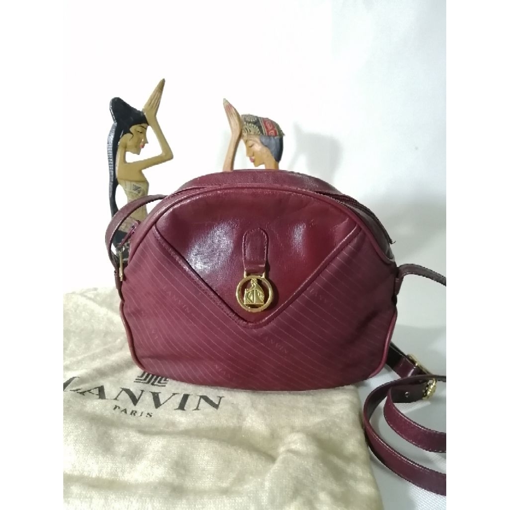 Tas Lanvin Burgundy Authentic Vintage