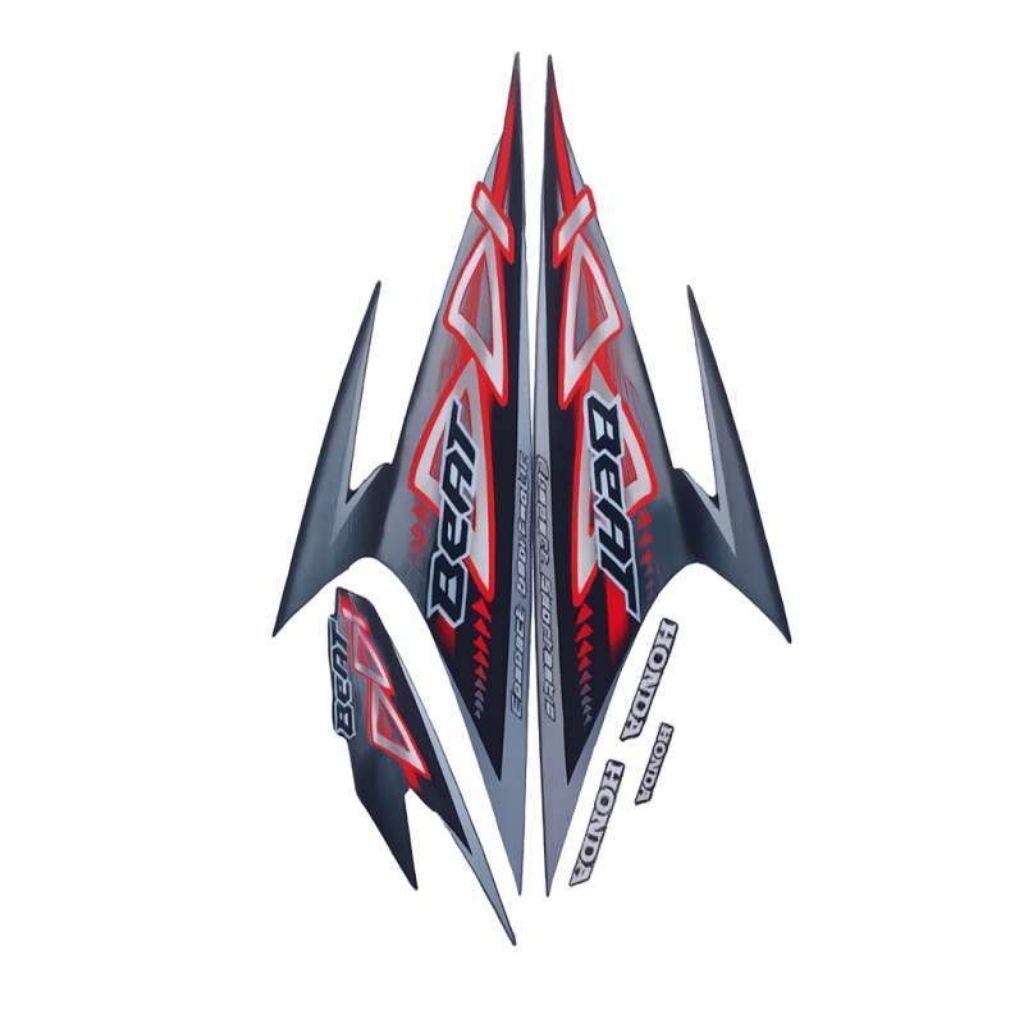 Striping stiker body motor Honda Beat Karbu hitam 2012 stiker list bodi motor beat karbu tahun 2012