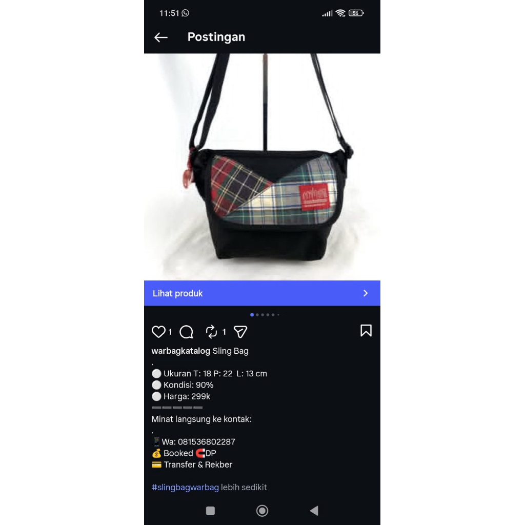 Sling Bag Manhattan Portage x Atmos