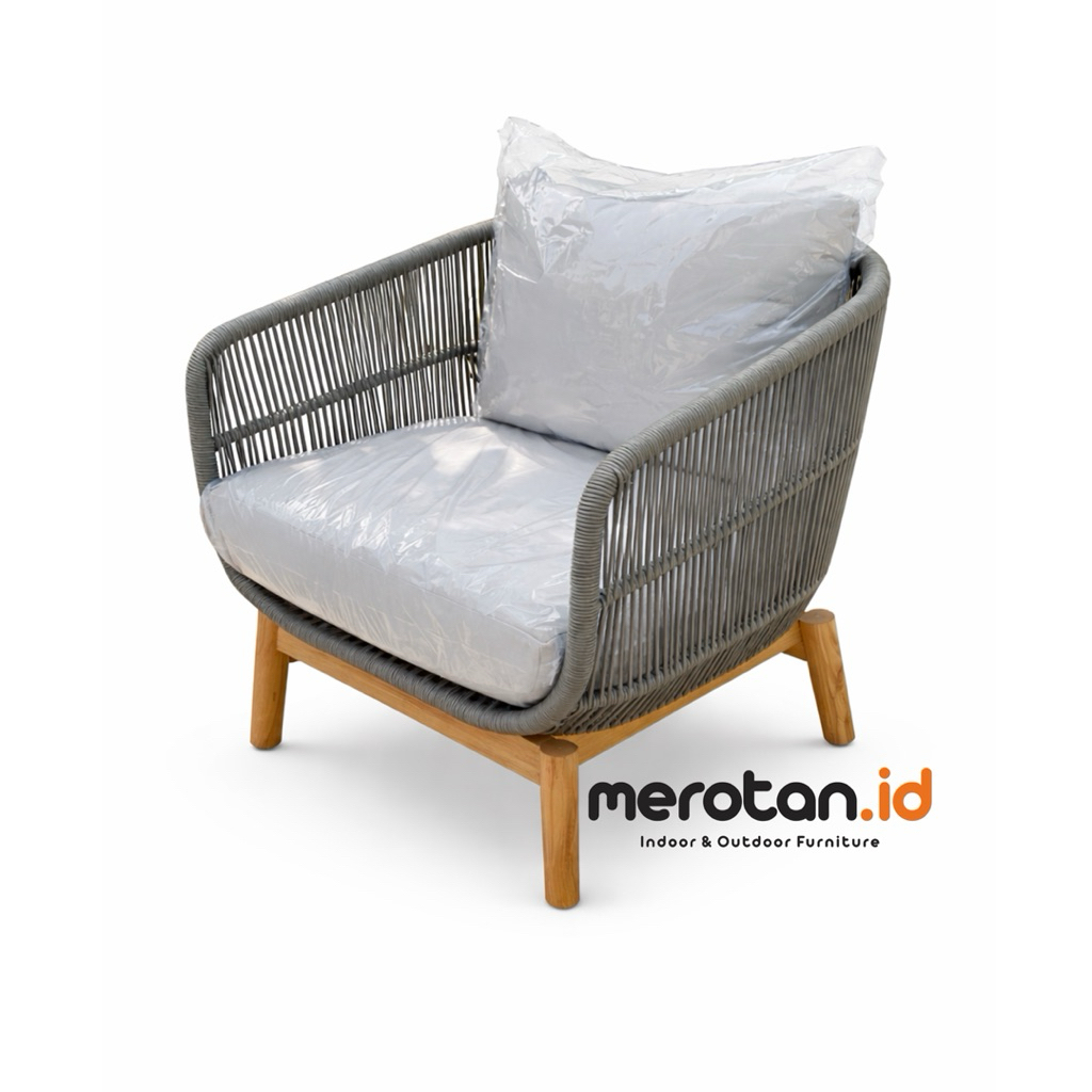 Kursi Cafe Anyaman Tali Rope / Kursi Santai Outdoor Anyaman Tali Rope