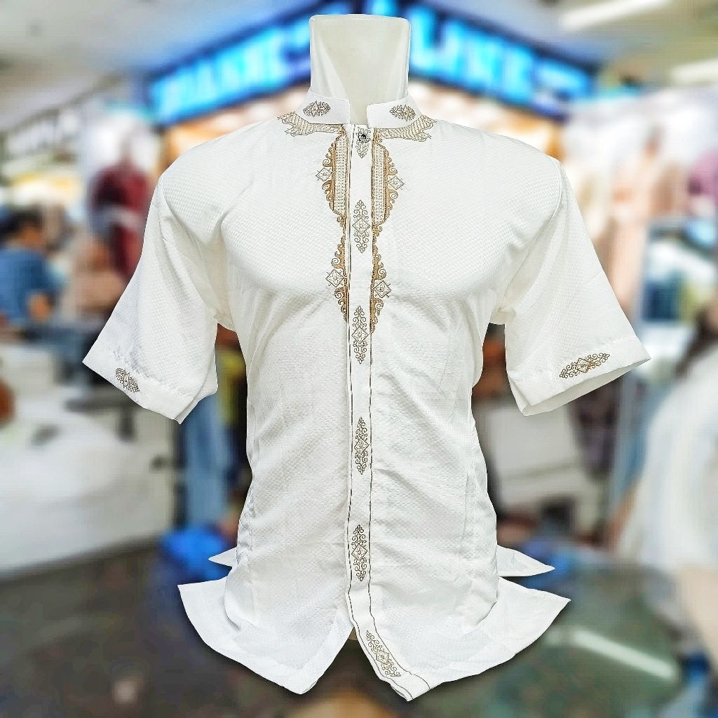 Baju Koko Bahan Semi Sutra Semsut Pria Dewasa Lengan Pendek dan Lengan Panjang