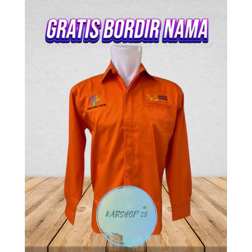 KEMEJA BPS LENGAN PANJANG TERBARU SERAGAM BPS KEMEJA SENSUS EKONOMI