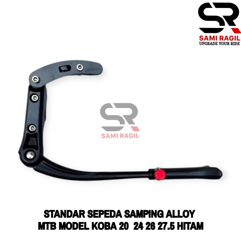 STANDAR SEPEDA SAMPING ALLOY MTB MODEL KOBA JAGANG STANDART BELAKANG HITAM LIPAT FEDERAL 20 20" 24 2
