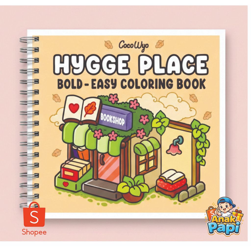 Buku Mewarnai Hygge Place Coloring Book Aesthetic Relaxing