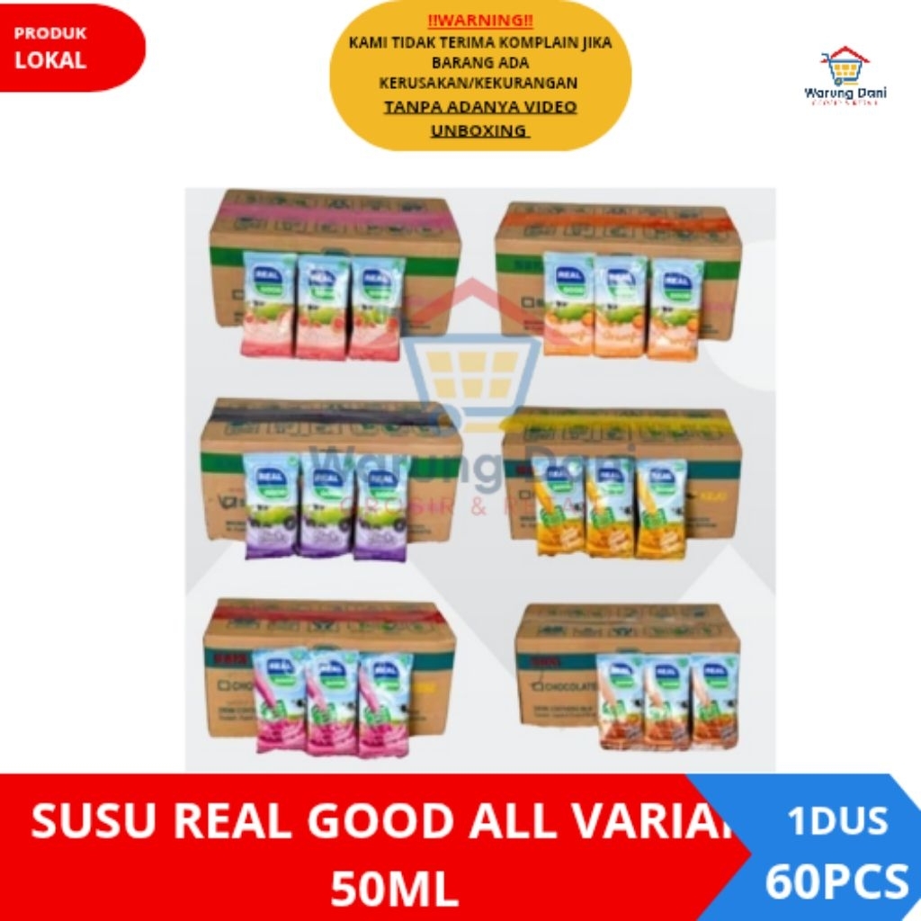 Susu Real Good Susu Bantal UHT Mini 50ML - 1Dus