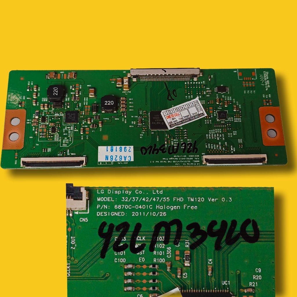 T CON TV LG 42INCHI - TCON LG 42IN - TIMING CONTROL TV LG 42LM3410 - T CON TV LG 42LS