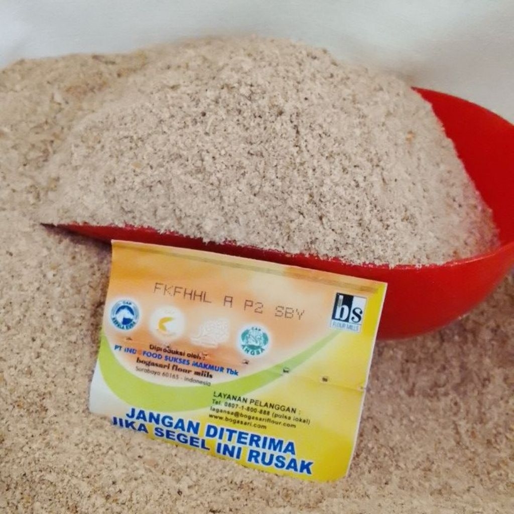 Polar Pollard Gandum Cap Angsa BOGASARI 1 Kg Pakan Ternak