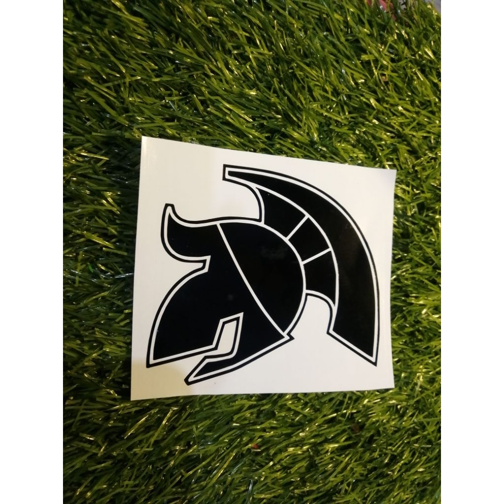 stiker cutting Spartan helmet