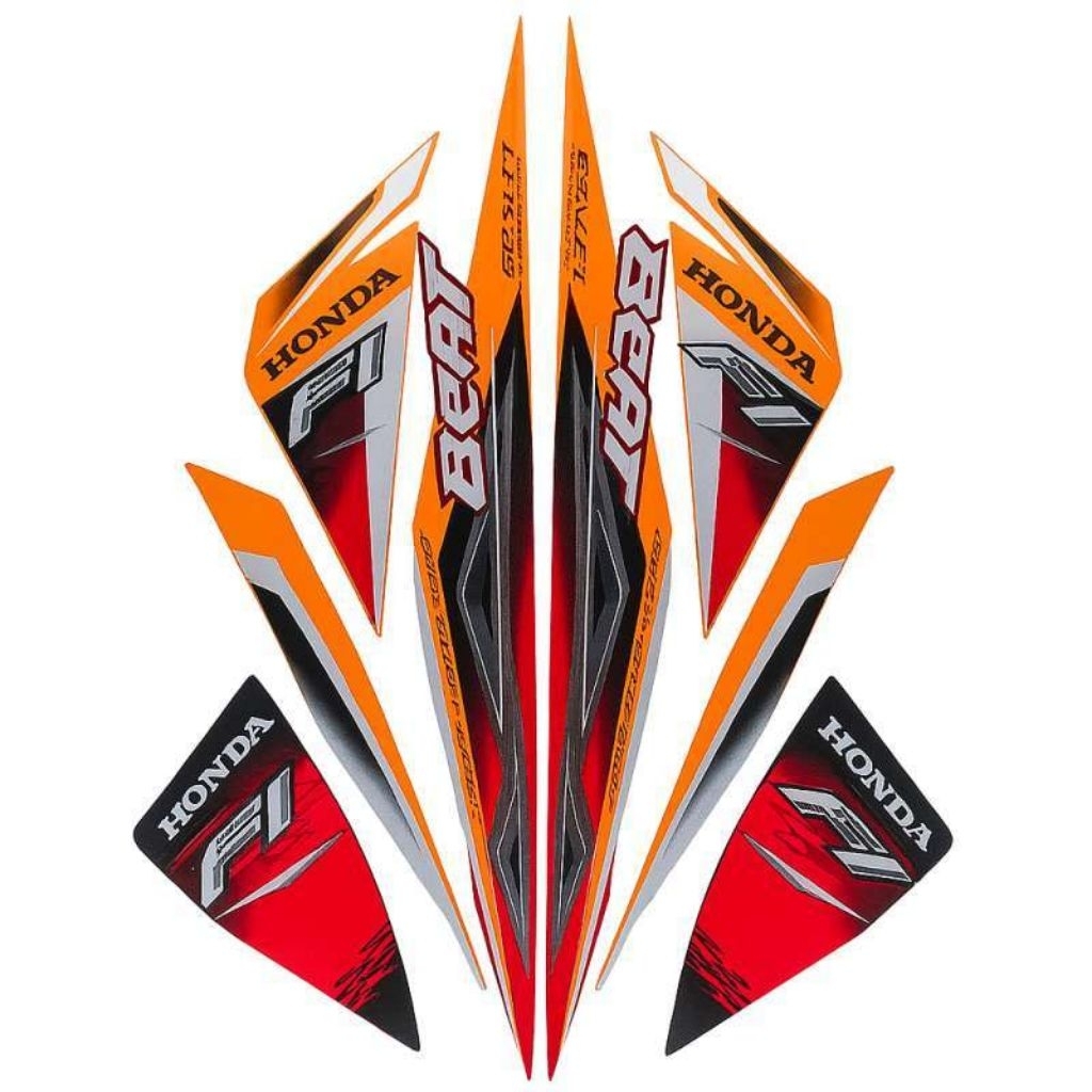 Striping stiker body motor Honda Beat Fi 2014 stiker list bodi motor beat fi tahun 2014