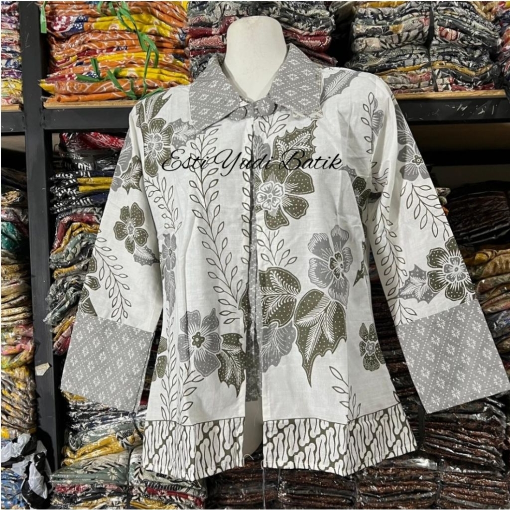 Blus batik atasan wanita blouse batik modern style blouse batik wanita baju blus wanita kekinian blo