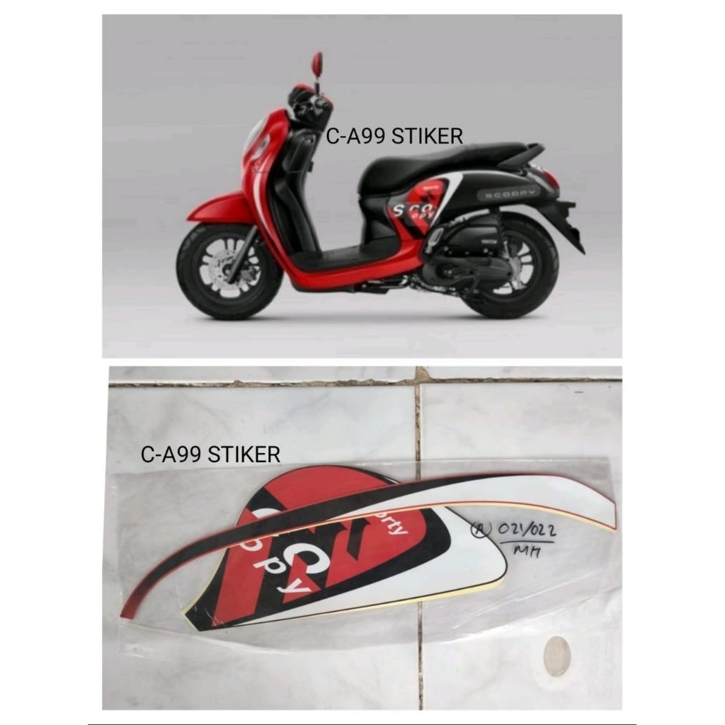 striping original Scoopy 2021/22 merah hitam