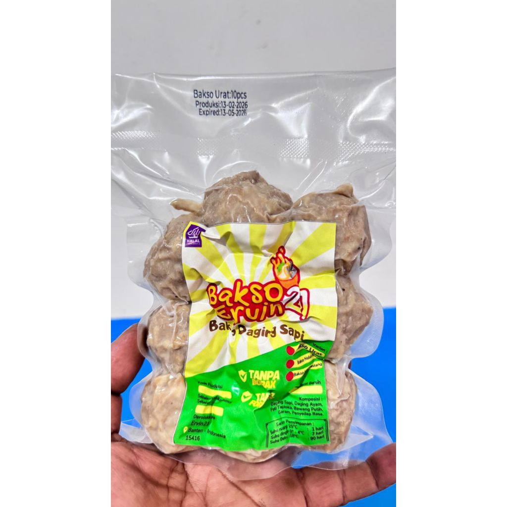 BAKSO SAPI/BAKSO URAT ISI  10PCS(kemasan vacum)