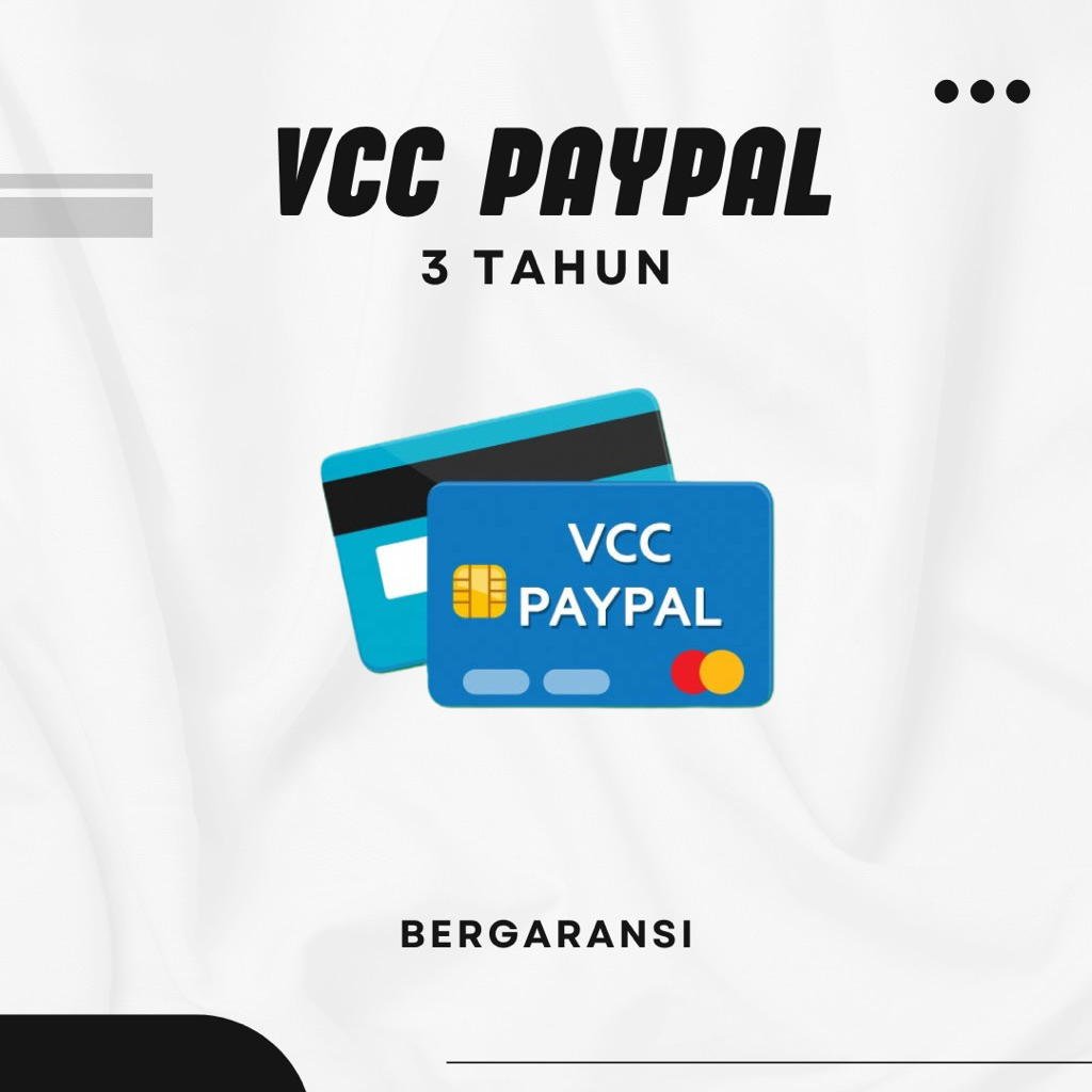 VCC Verifikasi Paypal 3 Tahun MasterCard/Visa