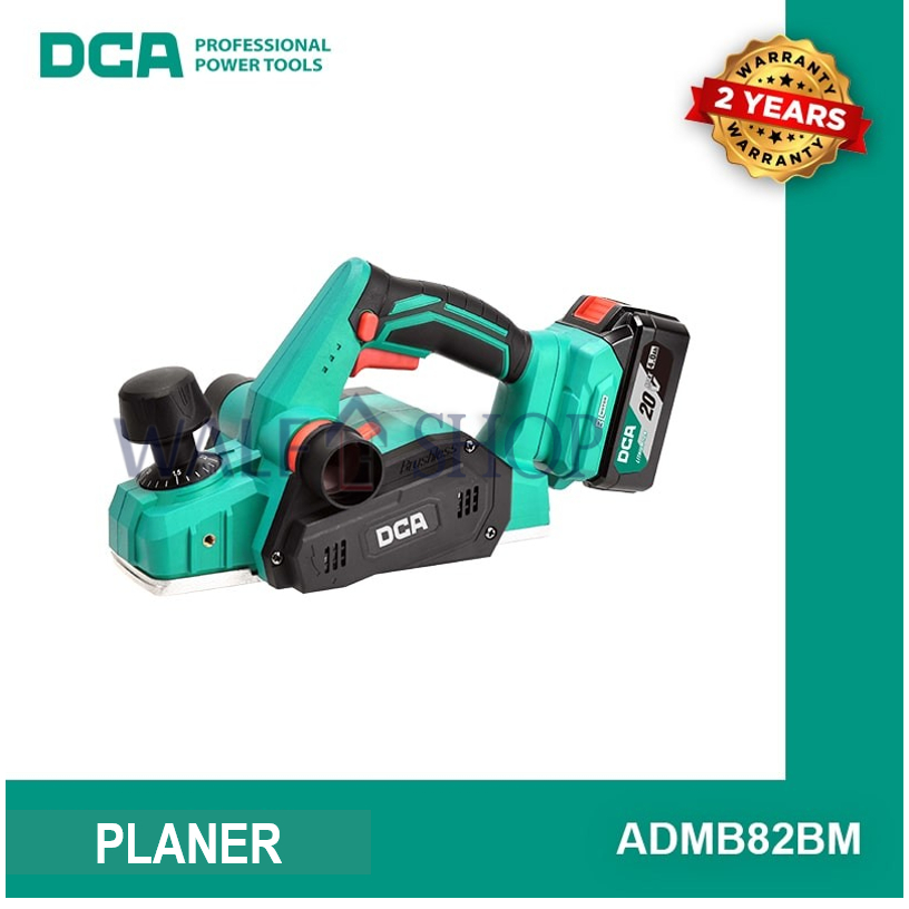 DCA ADMB82BM Cordless Planer | Mesin Sugu / Serut Kayu 82mm | Planer Kayu Baterai Brushless 20 Volt