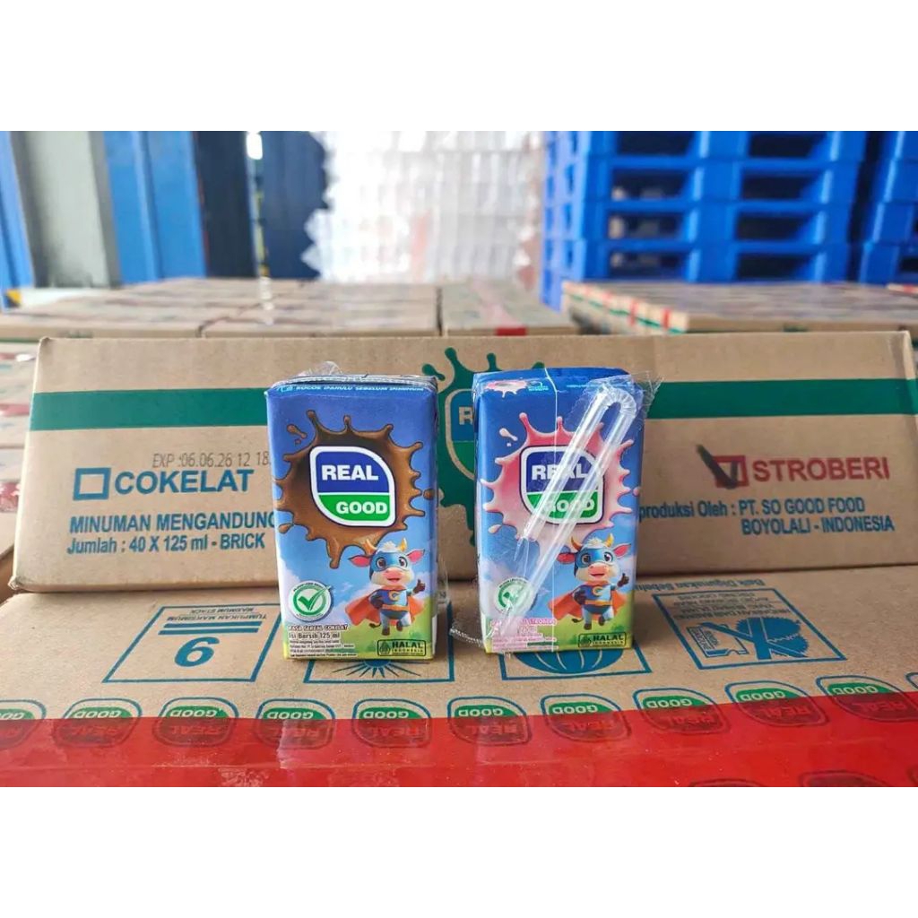 susu uht real good kotak 40x125 ml per 1 kardus