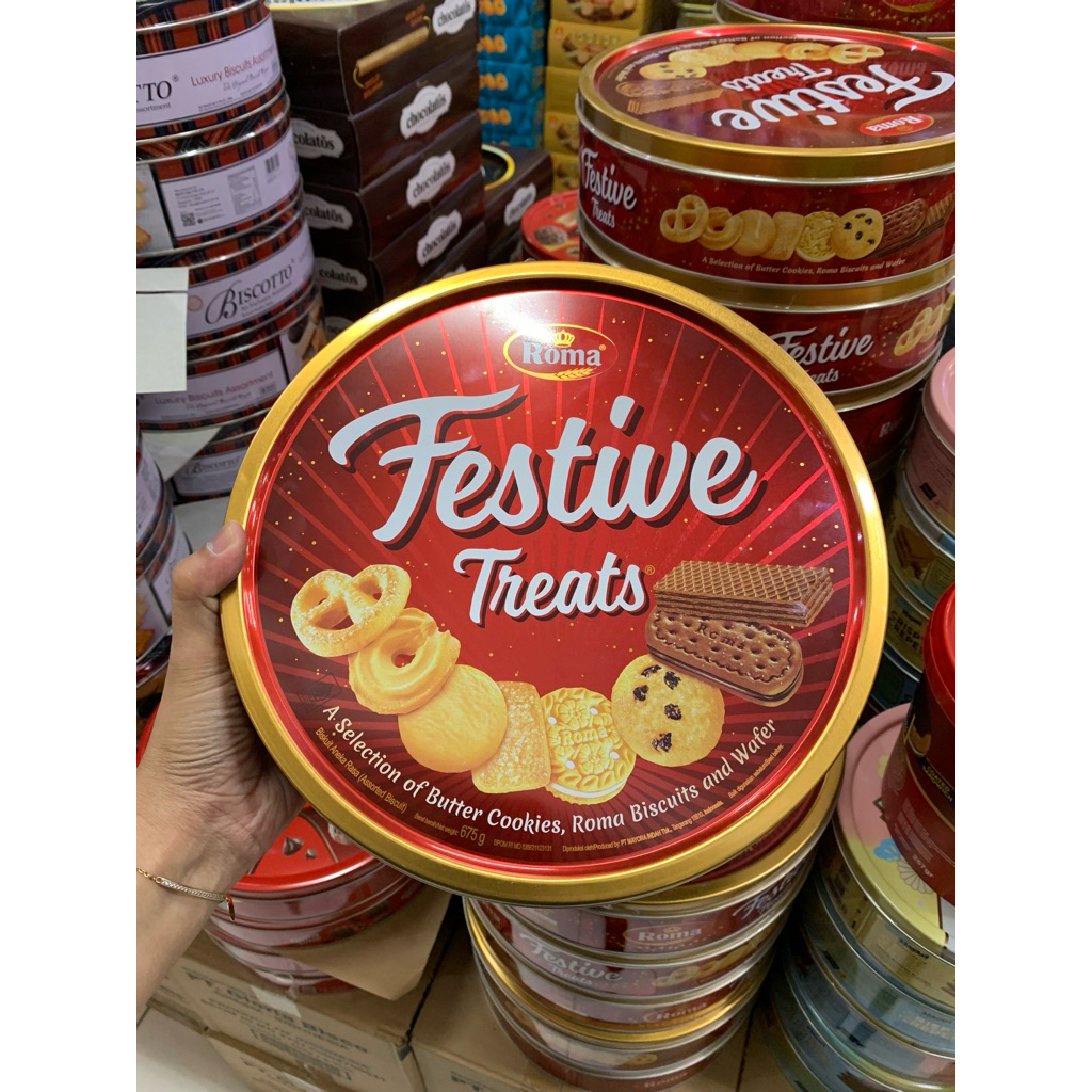 Roma Festive Treats 675gr | jajan lebaran | jajan lebaran murah | jajan kaleng murah | jajan kaleng 