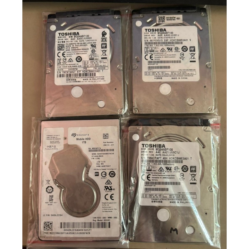Hardisk HDD Laptop 2.5 Inch 1TB Hard Disk Toshiba Seagate Second Sentinel 100% Bergaransi