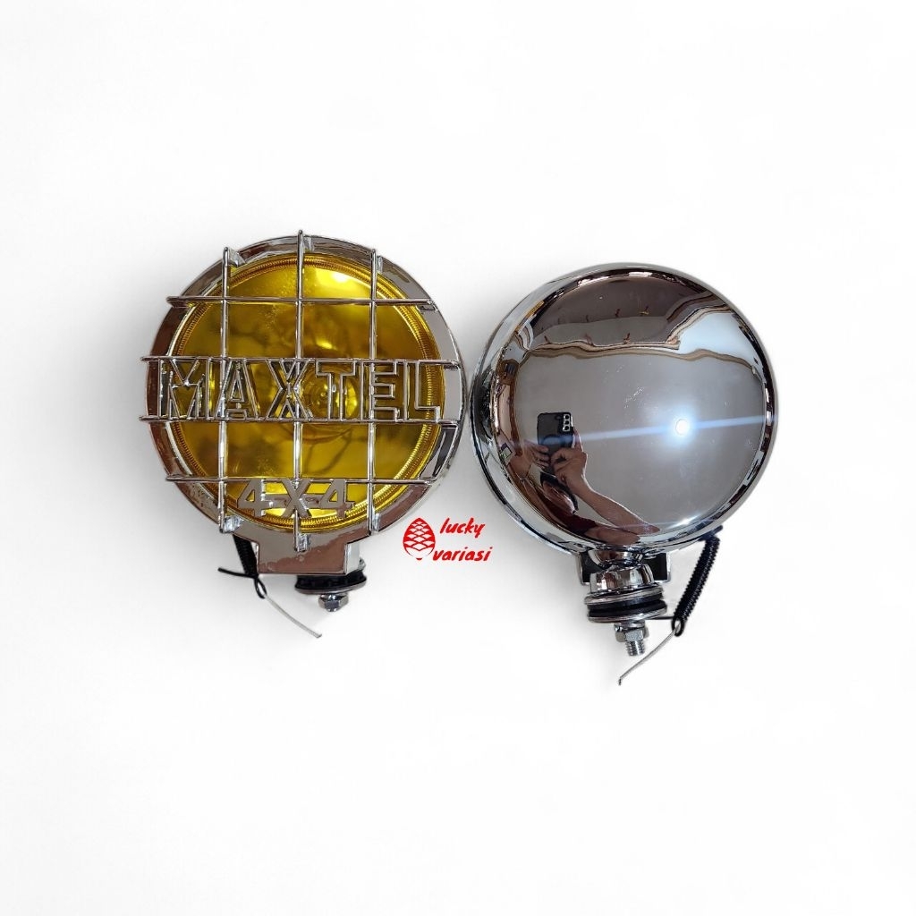 (1 pcs ) lampu tembak bahan solid baja laser MAXTEL 4x4 8 inci crum kualitas super