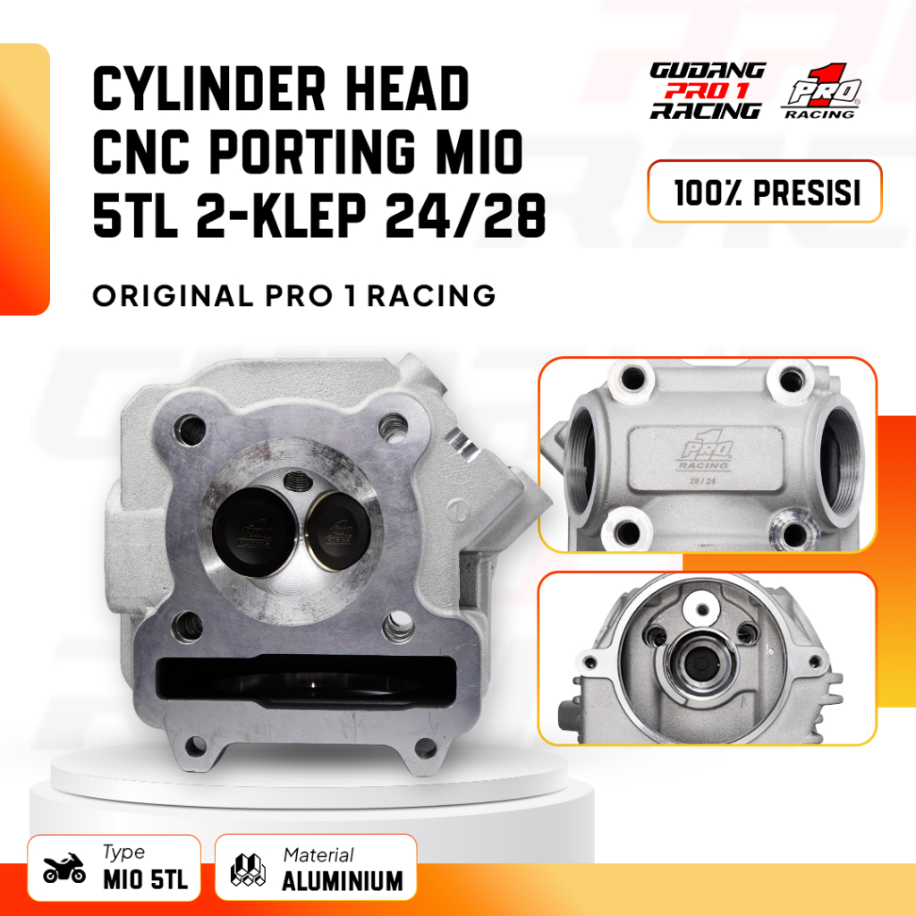 CYLINDER HEAD CNC PORTING MIO 5TL 2KLEP 24/28 PRO1 RACING