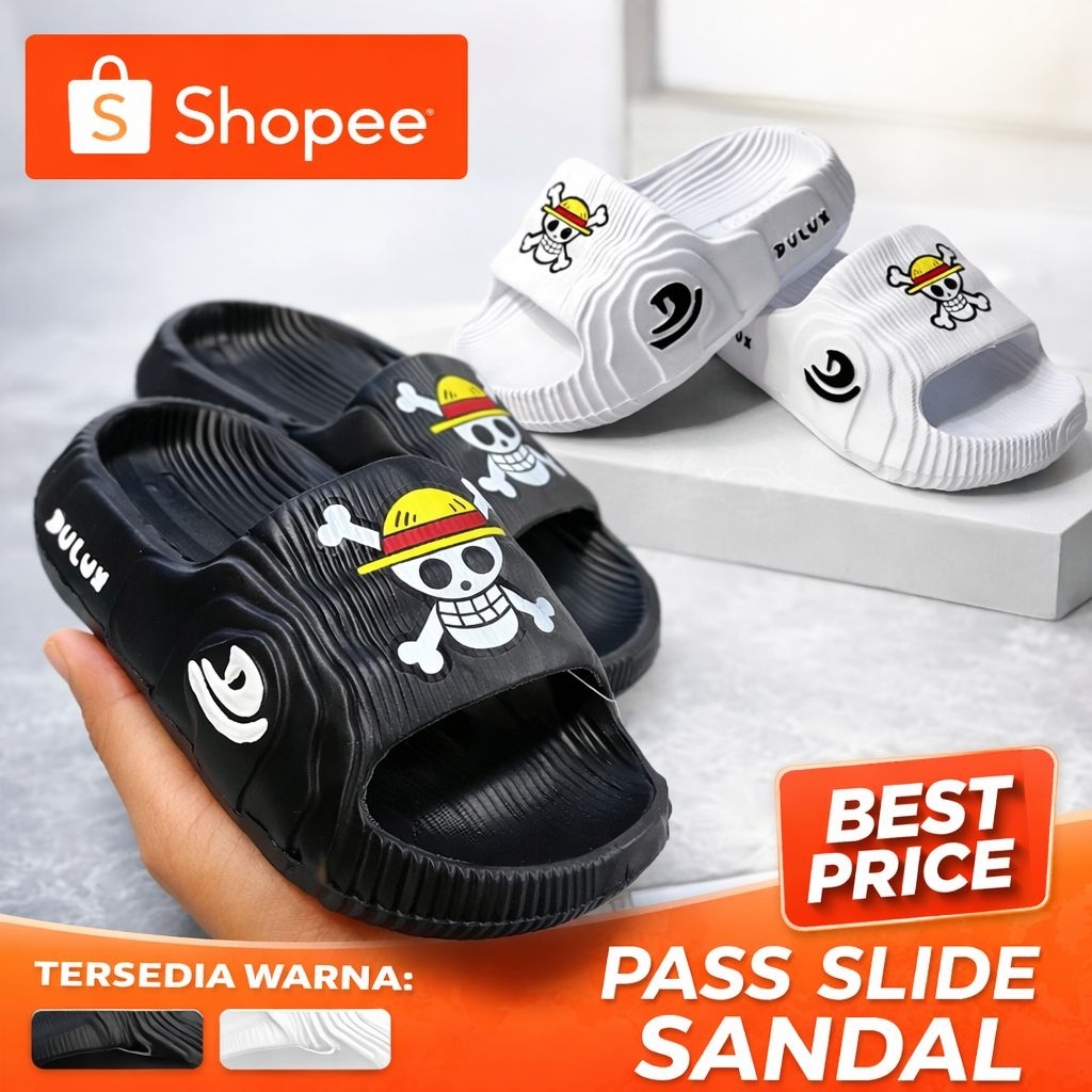 Sandal Anak One Piece New Era cowok laki-laki putih