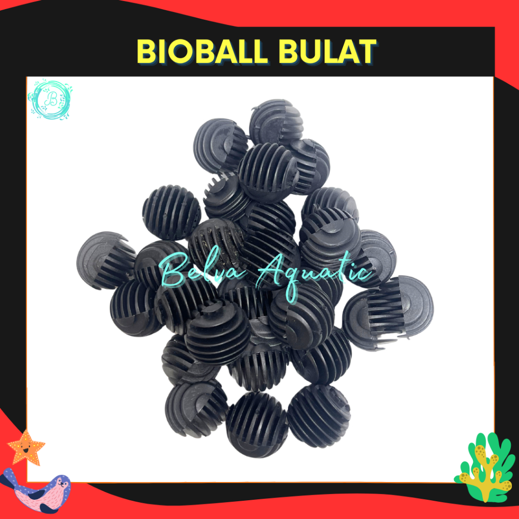 Bioball 200 Pcs Bio Ball Golf Rambutan Bio Filter Kolam Aquarium Per Pak Pack Isi 200pcs