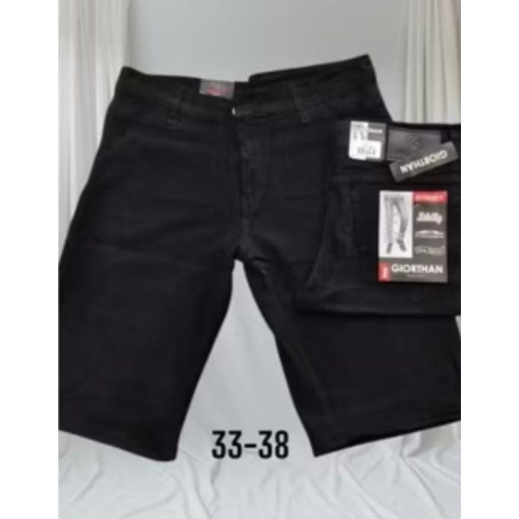 Celana Jeans Pendek Pria Jumbo (33-38) Celana Pendek Jumbo cowok