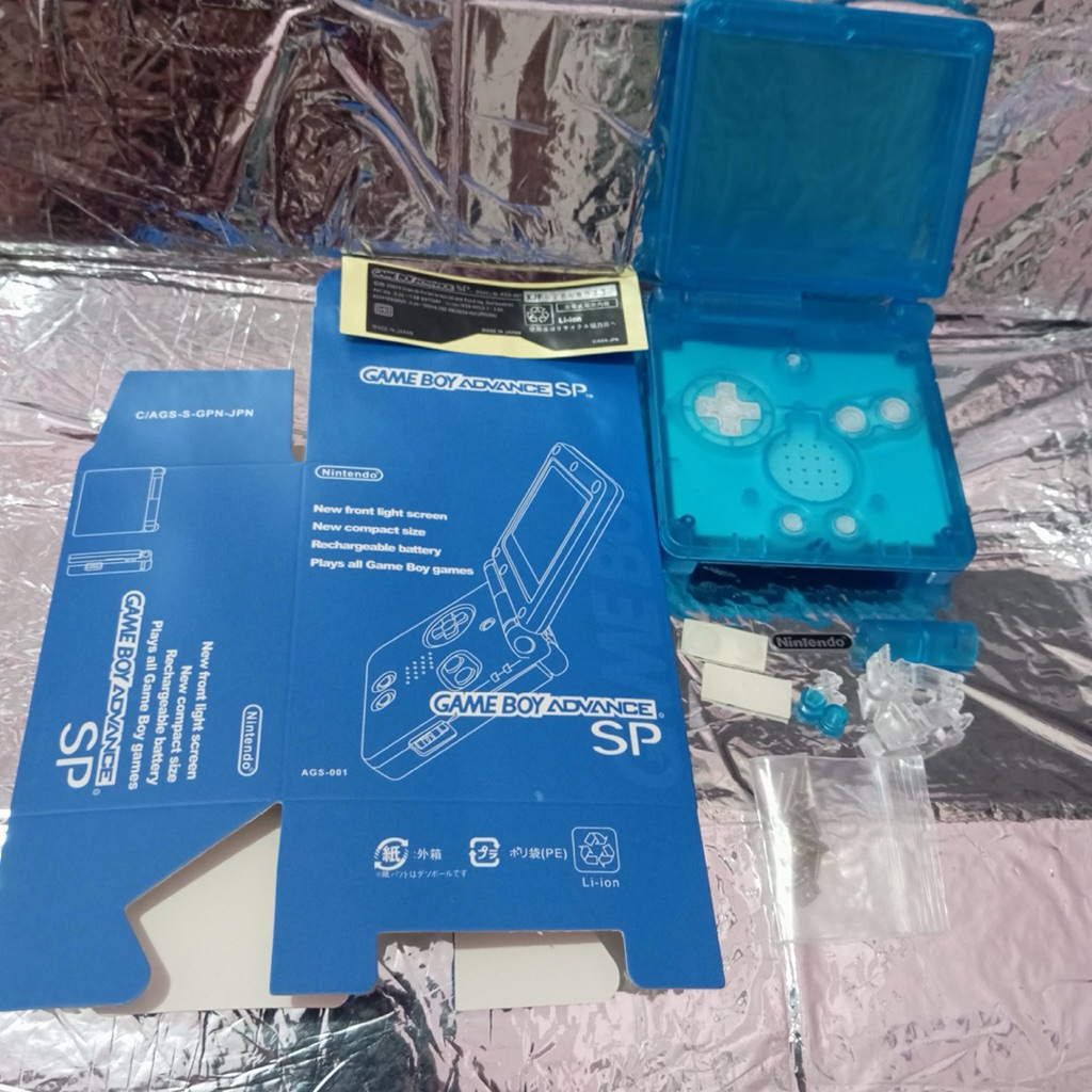 CASING NINTENDO GAME BOY ADVANCE SP BLUE CASING GAMEBOY ADVANCE SP GBA ADVANCE SP