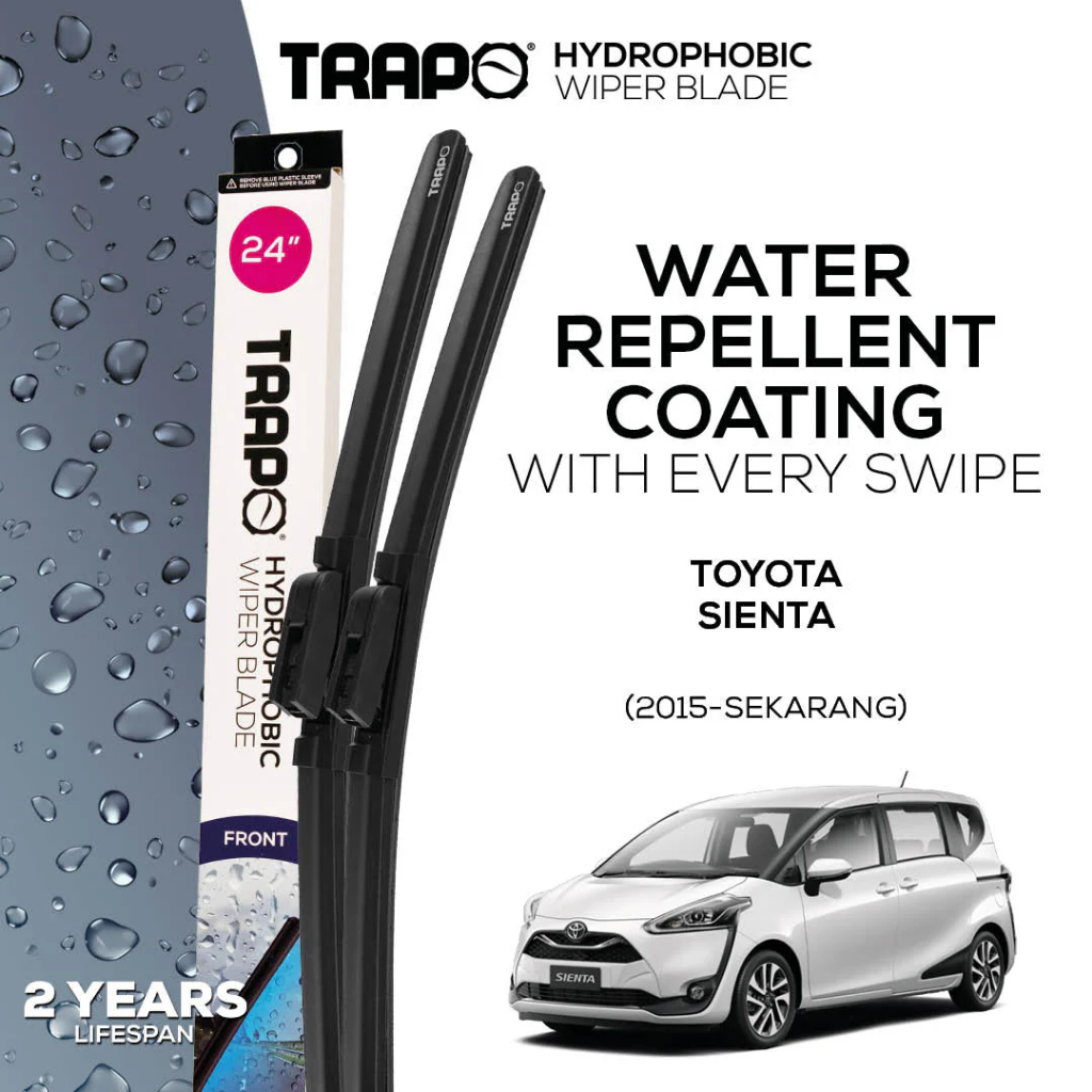 Trapo Hydrophobic Wiper Blade Toyota Sienta (2015-Sekarang) Wiper Mobil Sienta