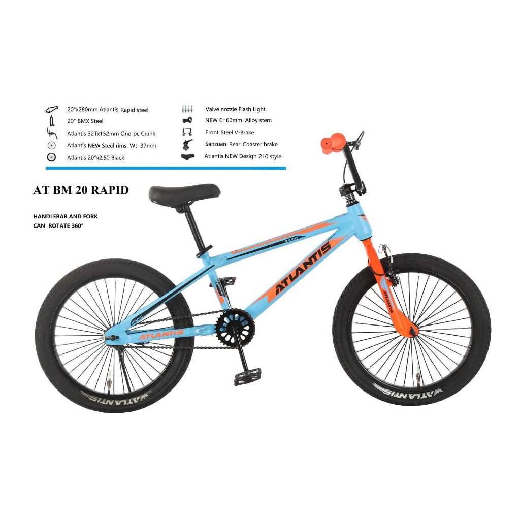 Sepeda Anak BMX 20 Atlantis Rapid Rem Torpedo