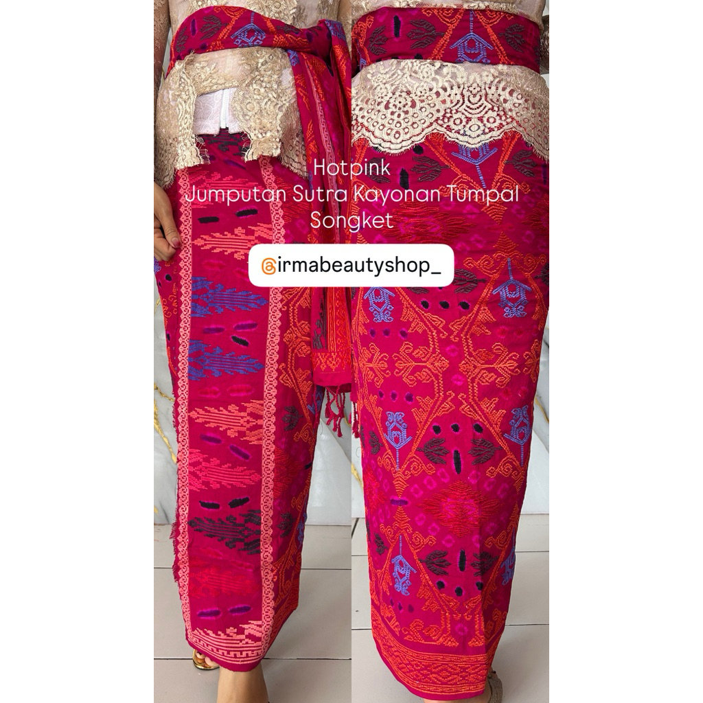 Ready Jumputan Sutra Kayonan Tumpal Songket