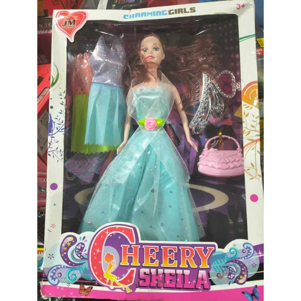 BONEKA BARBIE STYLE CHEERY SHEILA PRINCESS DOLL GAUN MEWAH + AKSESORIS ANAK-ANAK