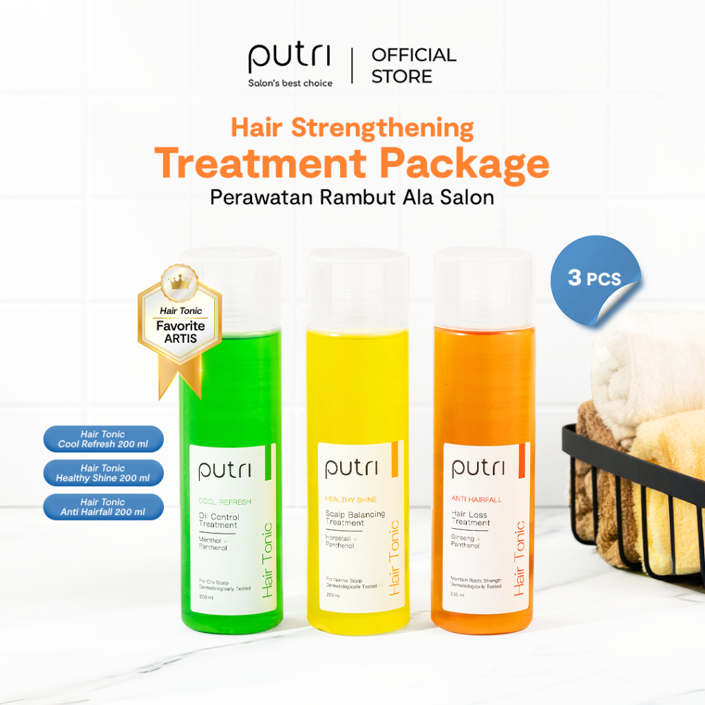 [HAIR TONIC LEBIH MURAH] Putri Hair Strengthening Package All Variant Hair Tonic 200mL | Rambut Wang