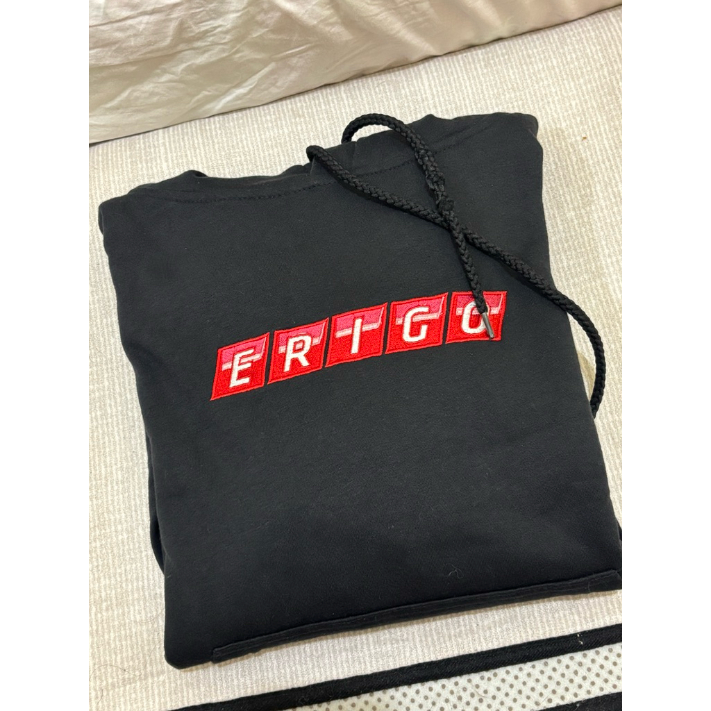 Hoodie Hitam ERIGO Asli