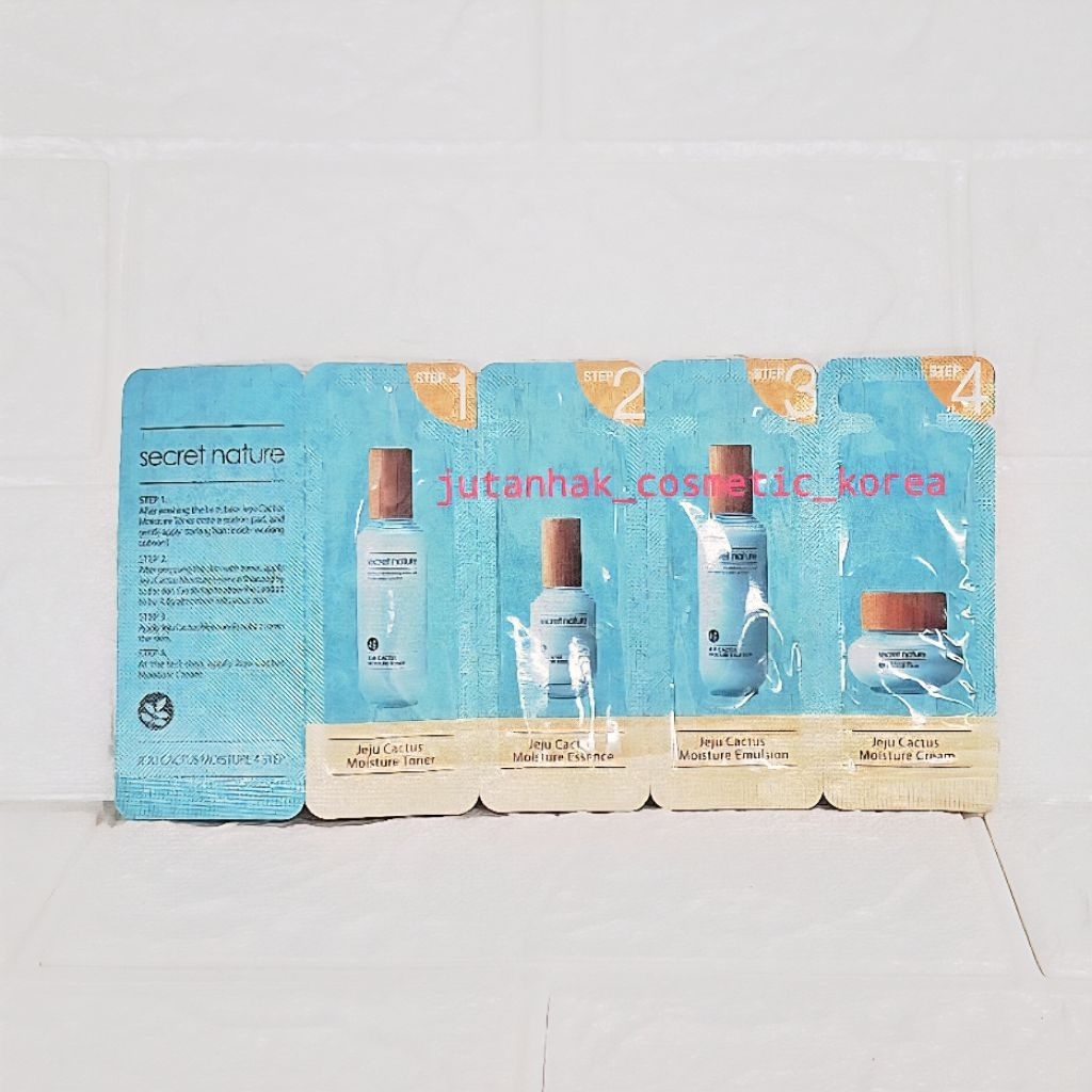 Jutanhak Secret Nature Jeju Cactus Moisture Set (Toner, Essence, Emulsion, Cream / Sample Skin Care 