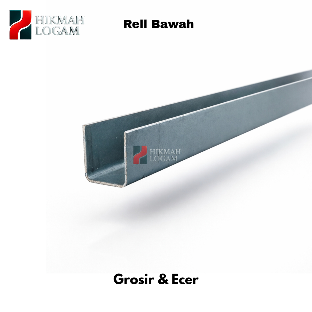 HL - Rel bawah henderson 2,4 meter | komponen pintu garasi tikung