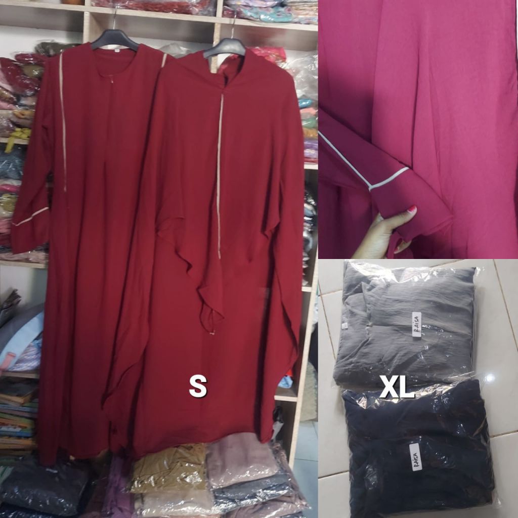 set abaya khimar syari free niqob / cadar