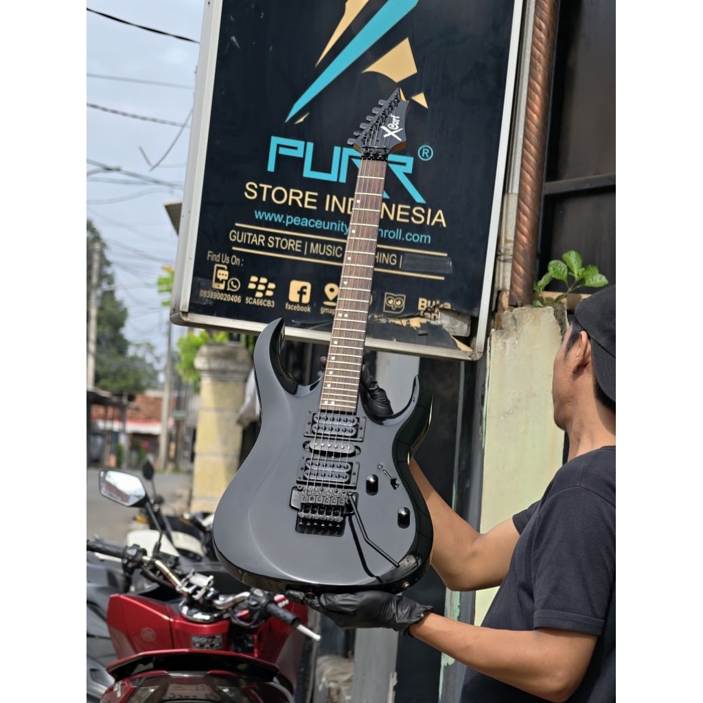 GITAR ELEKTRIK CORT X6 - BLACK GLOSSY - 100% ORIGINAL