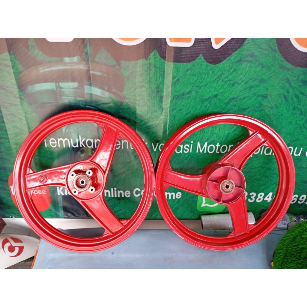 velg racing palang 3 , pnp yamaha bebek tromol kecil, merk GM, ukuran 185/160