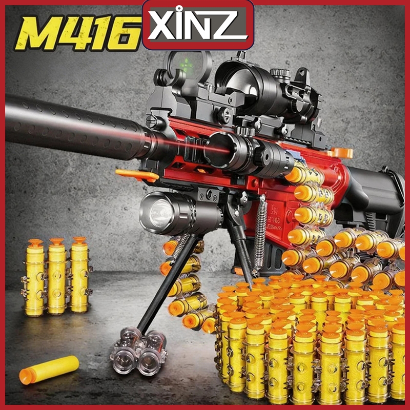 XiNZ M416 ASSAULT Tembakan Mainan Soft Bullet Series Mainan Senjata Senapan Mainan Peluru Busa
