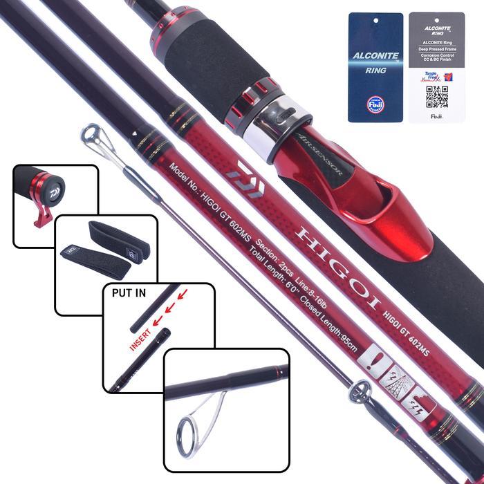 Joran Spinning Daiwa Higoi GT 602 MHS 602 MS