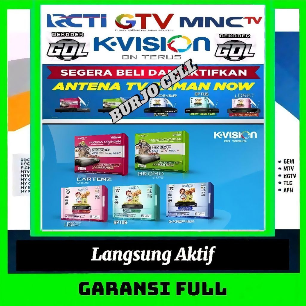 Paket Cling K vision Receiver TV Lokal MNC Group Bonus BEIN