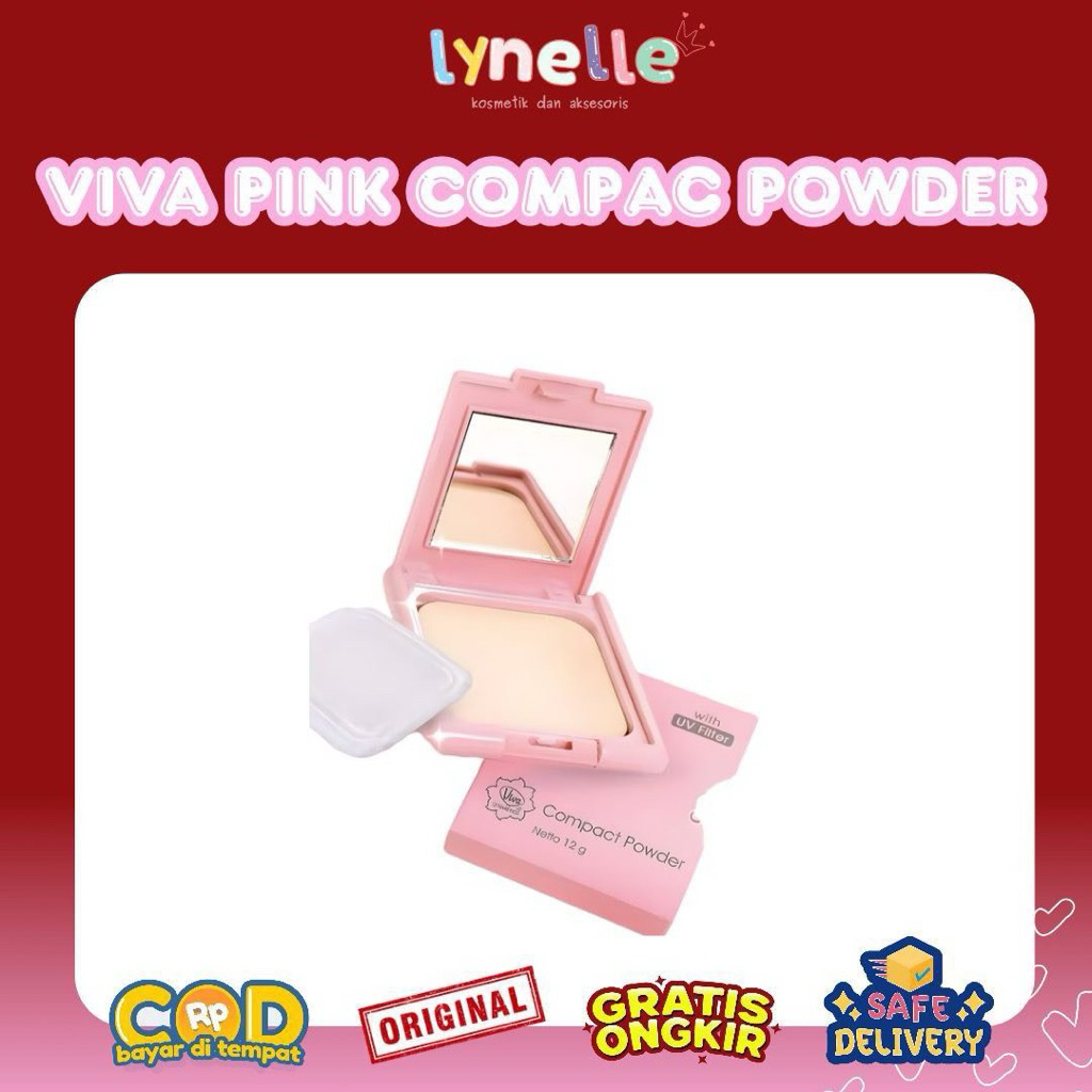 VIVA COMPACT POWDER TWO WAY CAKE BEDAK PADAT PINK