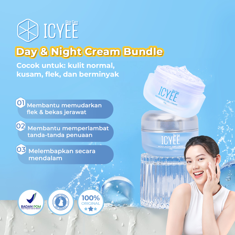 (BPOM) ICYEE Tone Up Cream 30g/Trehalose Centella Glowing Moisturizer Gel /Sensitive Moisture Gel fo