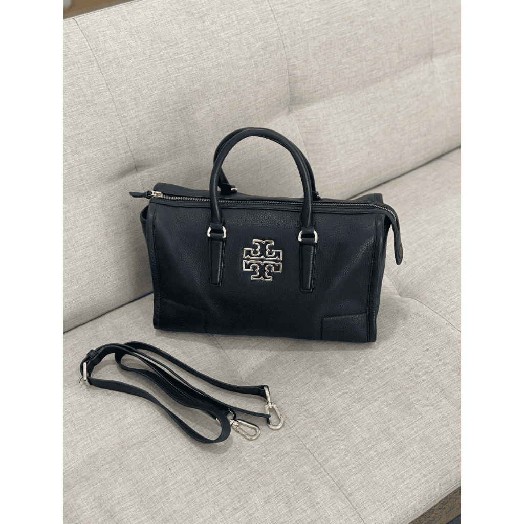 TB Britten Leather Satchel Bag