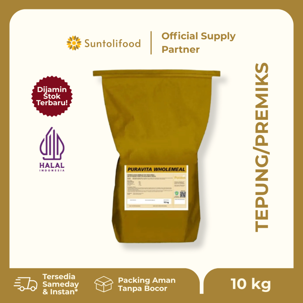 PURATOS PURAVITA WHOLEMEAL - Premiks Untuk Membuat Roti Wholemeal - 10 kg