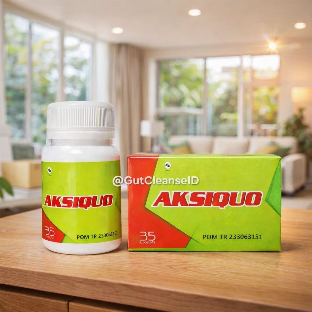 Aksiquo Probiotik AKSI G-18 Original - Suplemen Pencernaan & Imun Booster (35 Kapsul)
