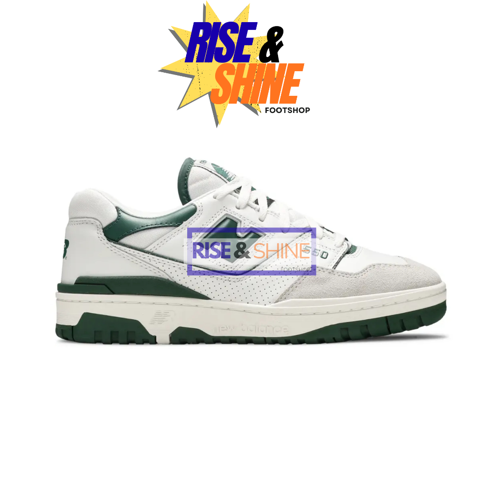 Sepatu NB 550 White Green BB550WT1