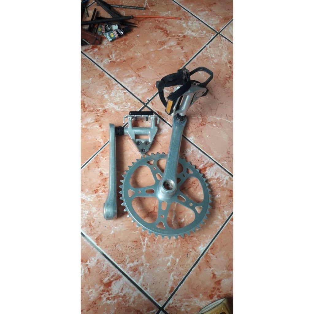 crank chainring alloy sugino japan set pedal wellgo