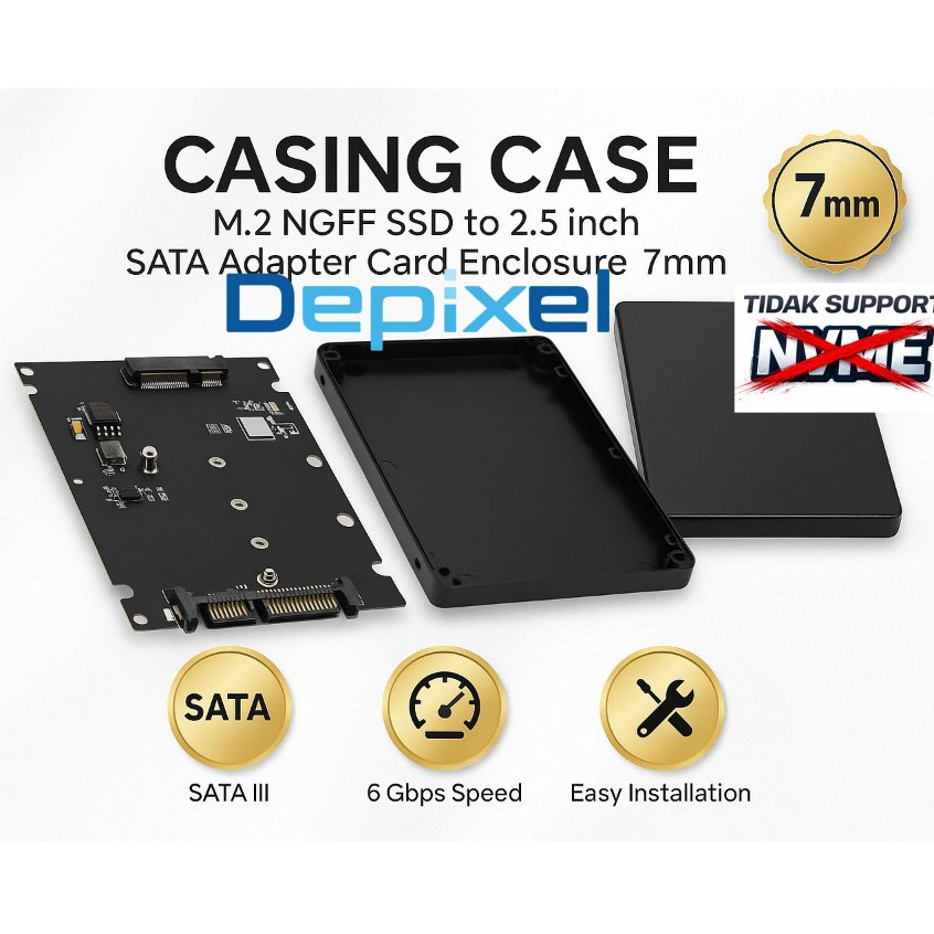 Cara Pasang Casing SSD M.2 NGFF ke SATA 2.5 untuk Laptop